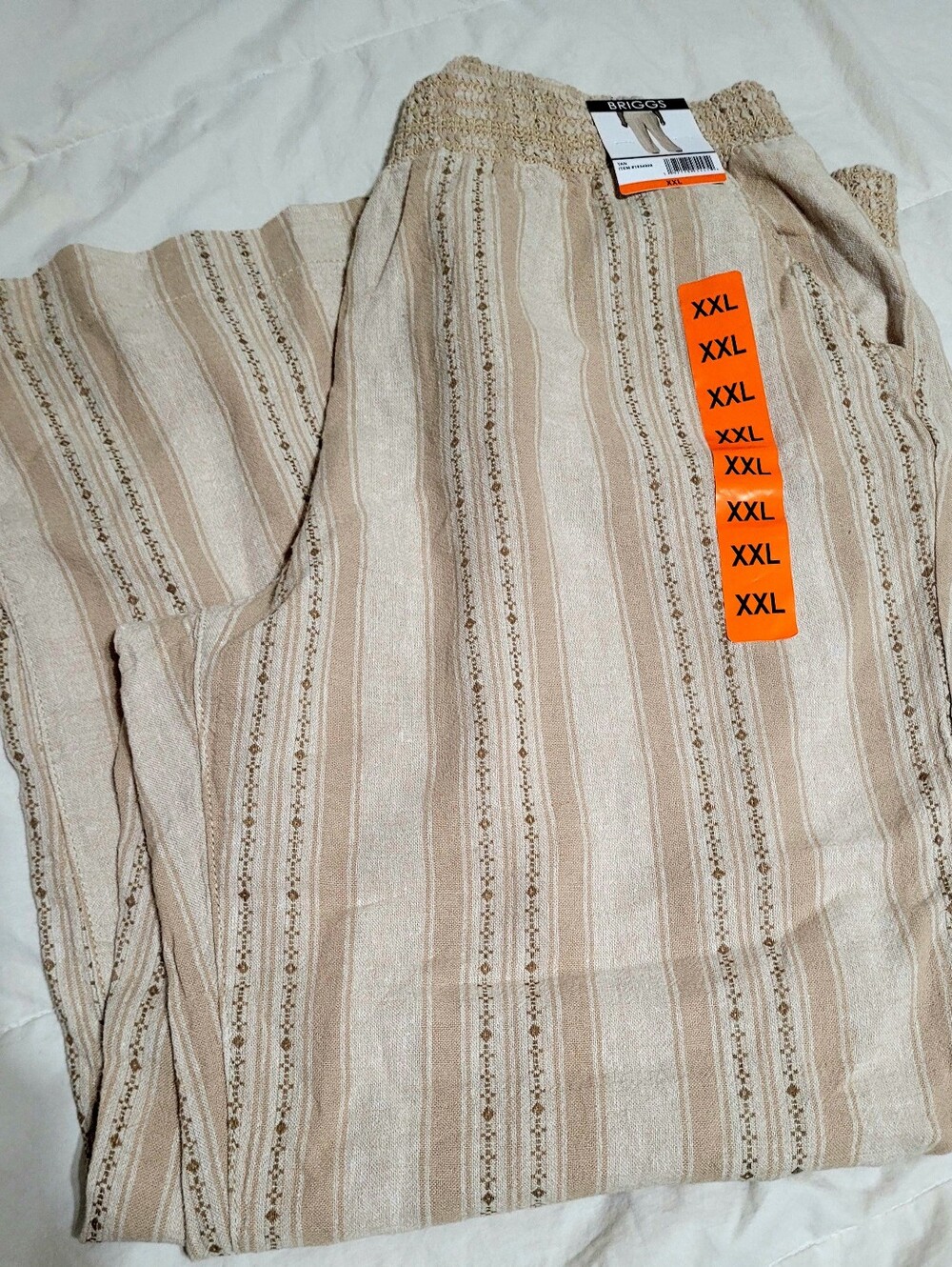 Briggs New York Ladies Linen Blend Pull-on Pants